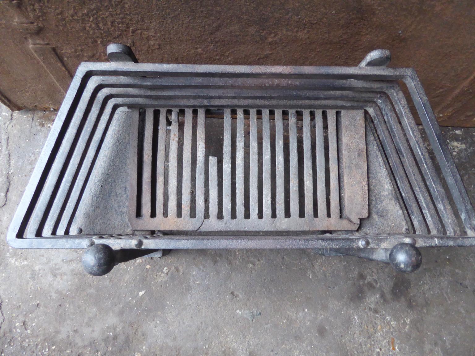 Brass French Art Deco Fire Grate, Fireplace Grate