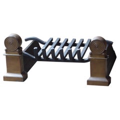 French Art Deco Fire Grate, Fireplace Grate