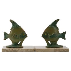 Sujetalibros francés Art Déco Peces, 1920