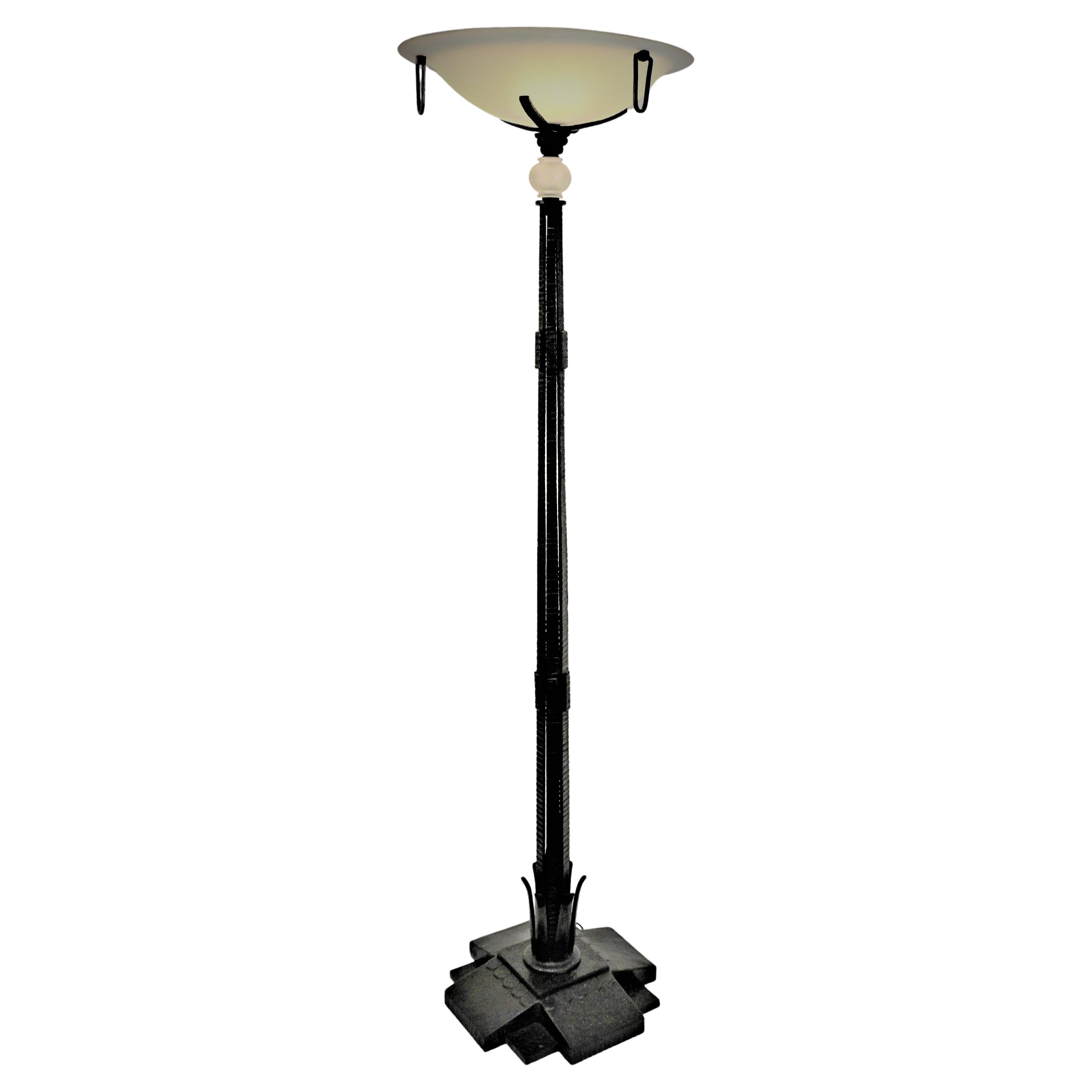 French Art Deco Floor Lamp For Sale