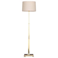 French Art Deco Floor Lamp in Brass