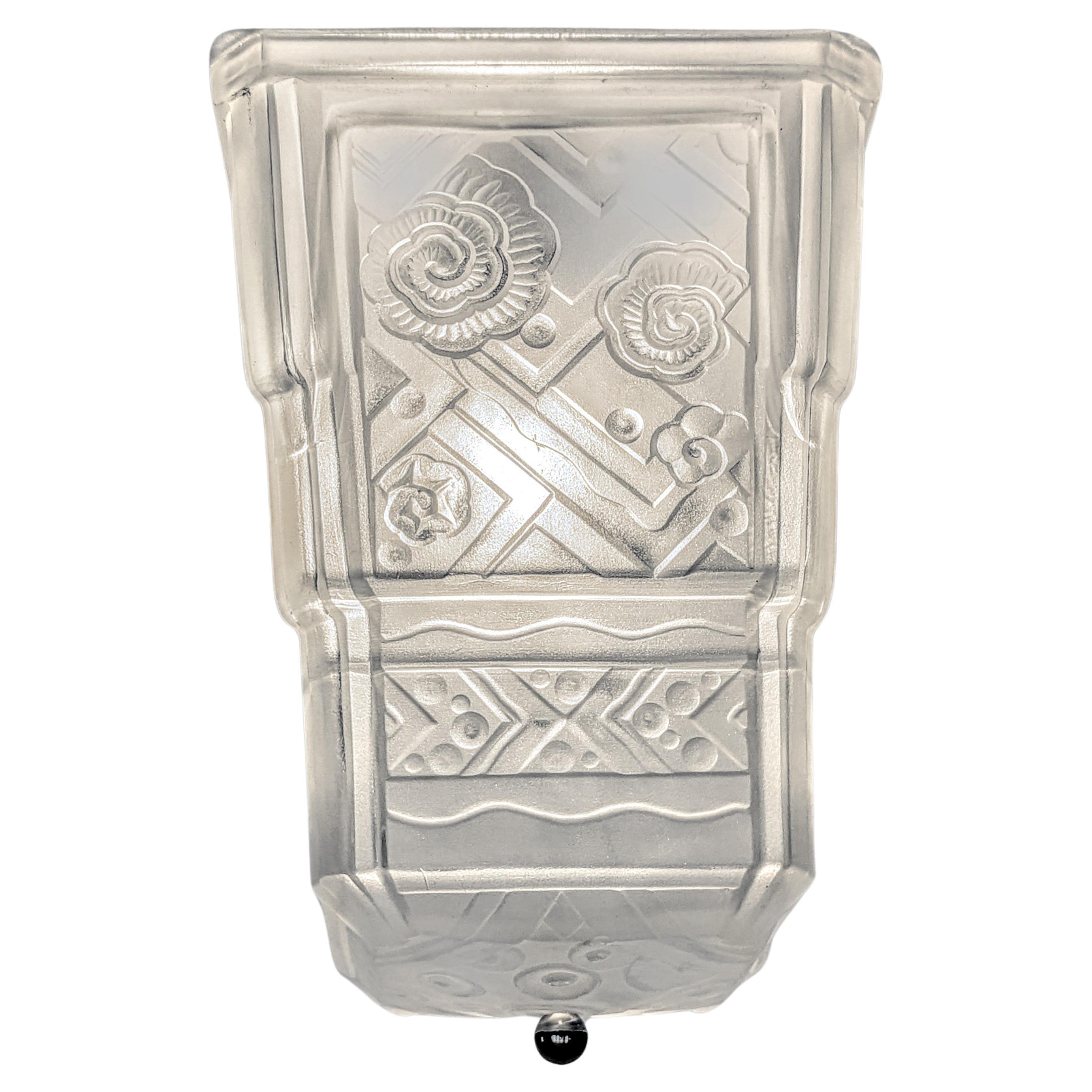 French Art Deco square shaped flush mount created by 