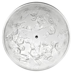 French Art Deco Flush Mount or Pendant Chandelier by Muller Freres Pair Avai.