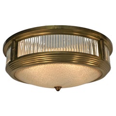 French Art Deco Flush Mount Chandelier by Atelier Petitot