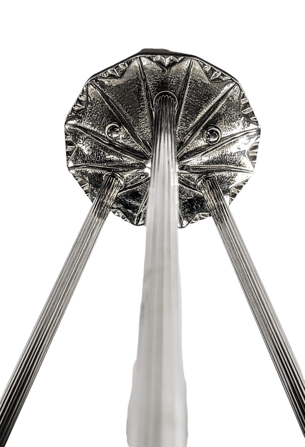 Französischer Art-Déco-Kronleuchter mit Einbaubeleuchtung oder Hängeleuchte von Muller Freres im Zustand „Hervorragend“ im Angebot in Long Island City, NY