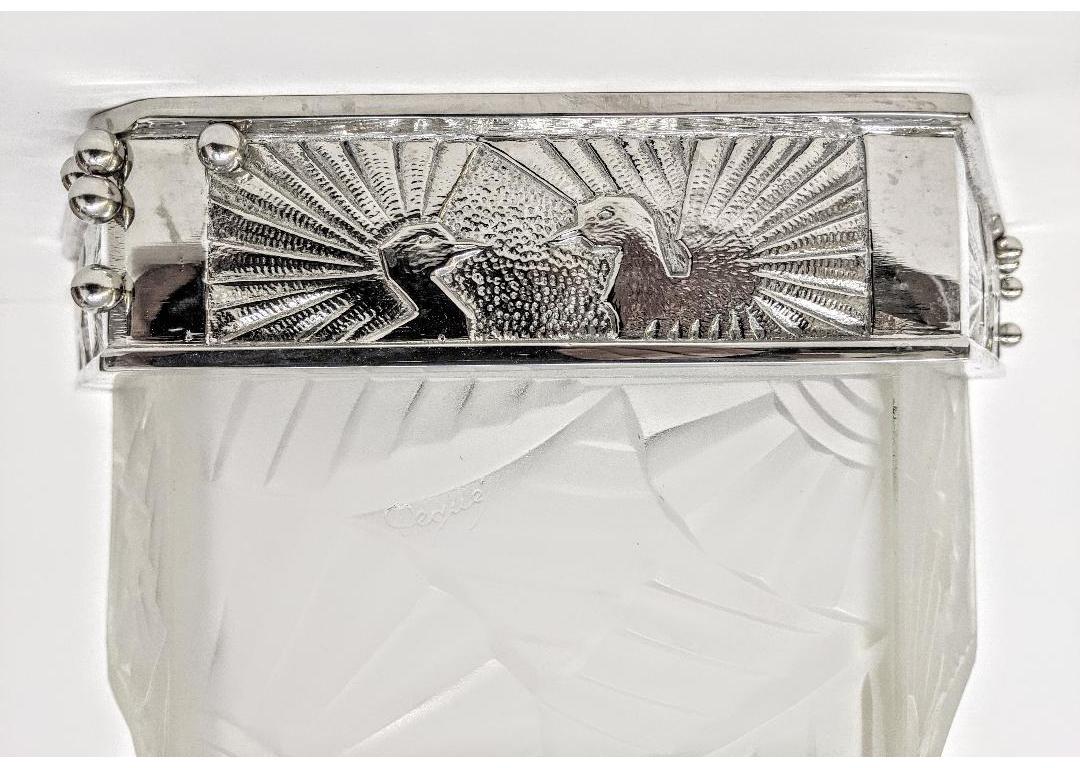 French Art Deco Flush Mount Signed by Degue 6