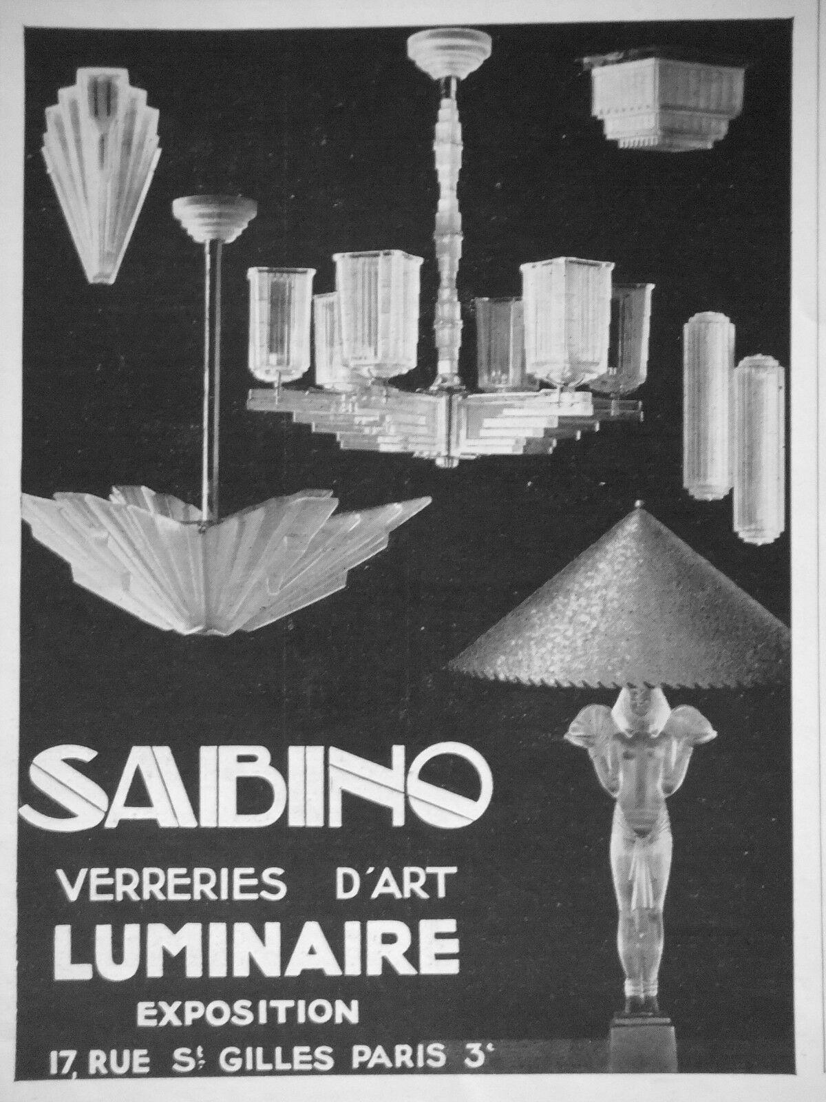 20ième siècle Monture encastrée Art Déco française signée par Sabino en vente