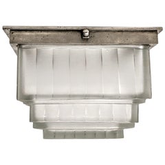 French Art Deco Flush Mount Signed by Sabino