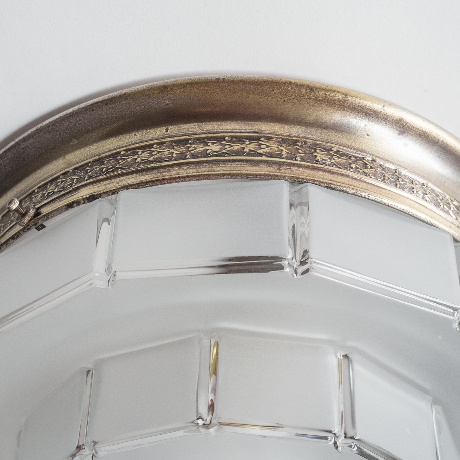 French Art Deco Flush Mounts, circa 1930 4