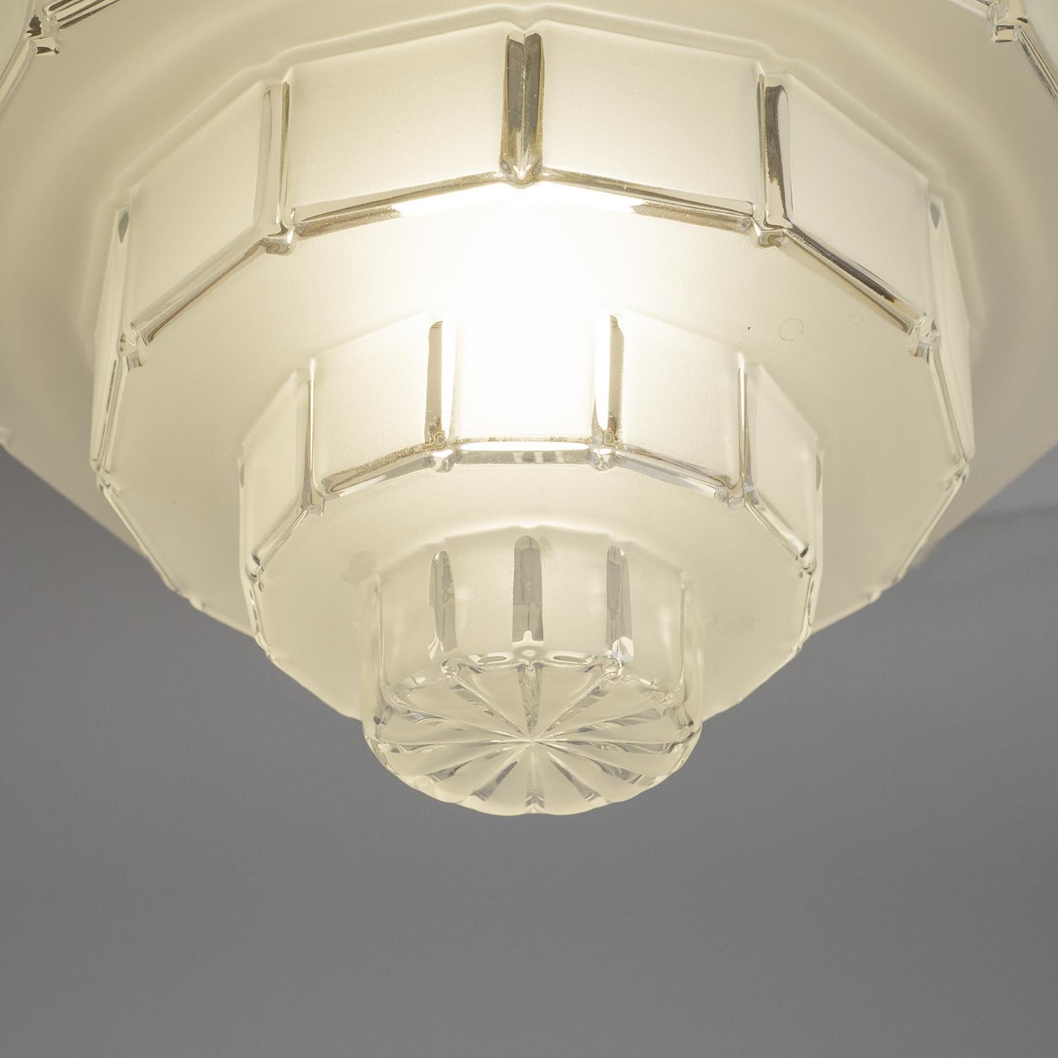 French Art Deco Flush Mounts, circa 1930 In Good Condition In Vienna, AT