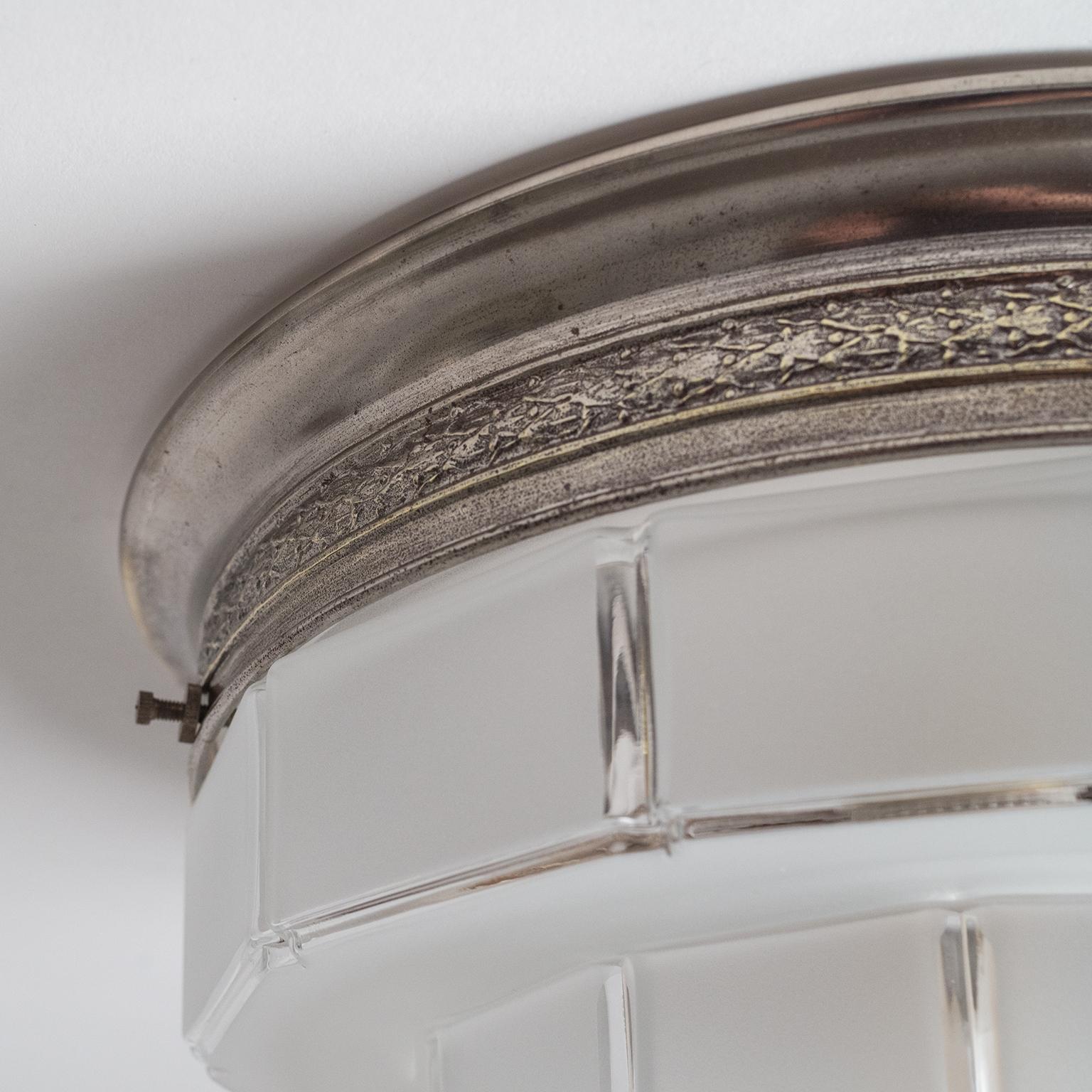 Mid-20th Century French Art Deco Flush Mounts, circa 1930