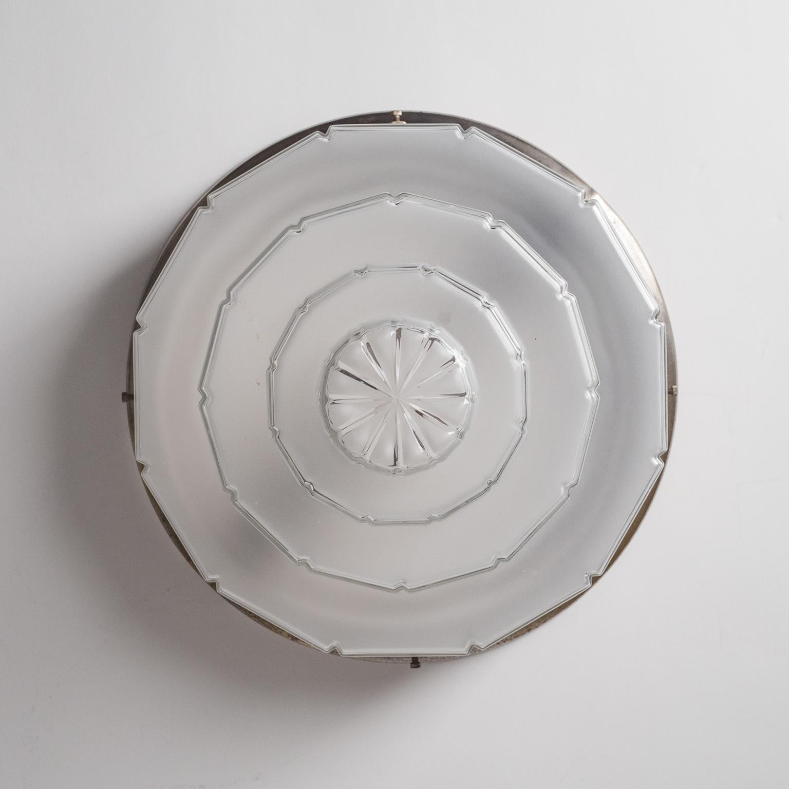 French Art Deco Flush Mounts, circa 1930 1
