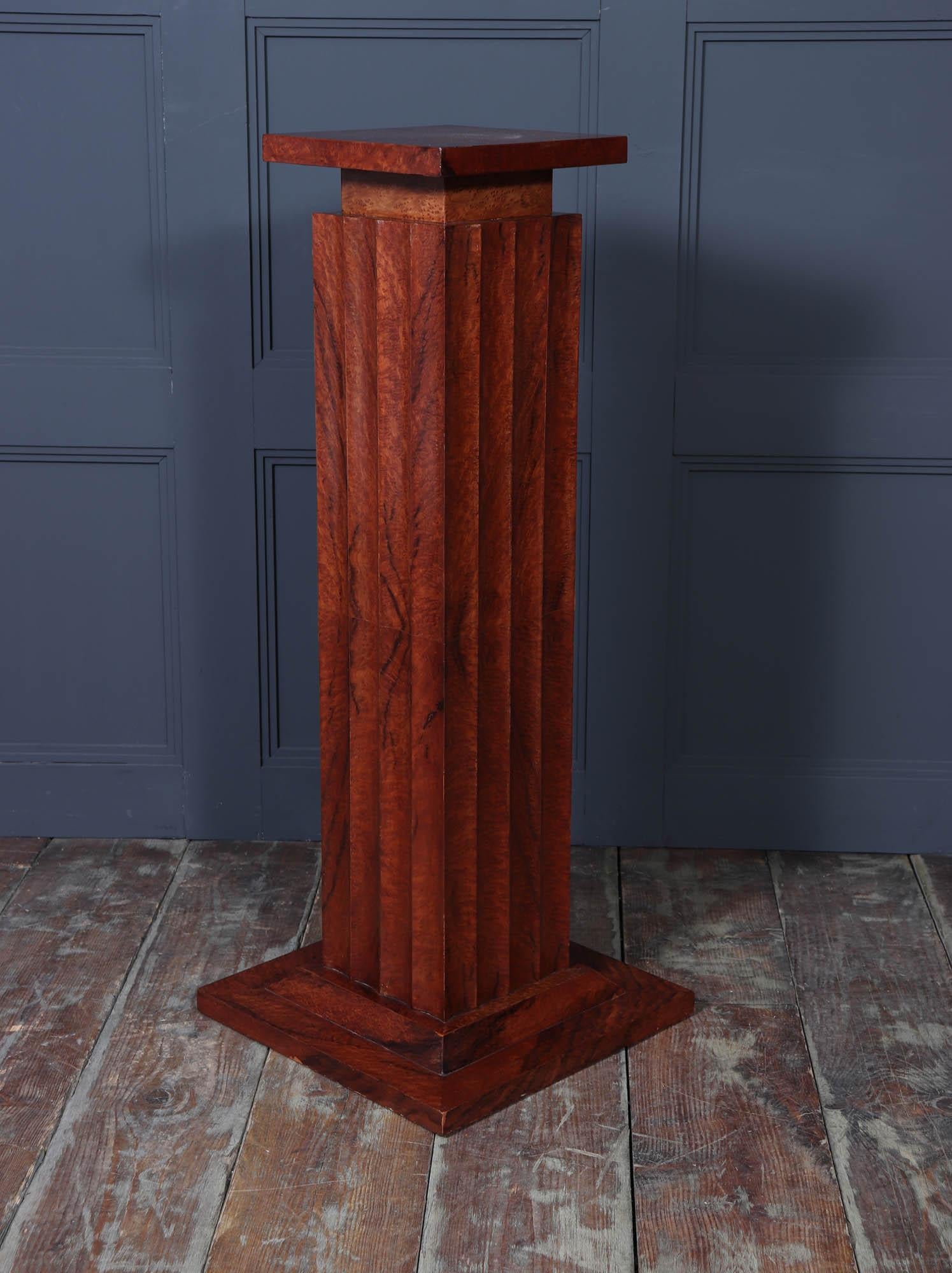 French Art Deco Fluted Thuya Column For Sale 6