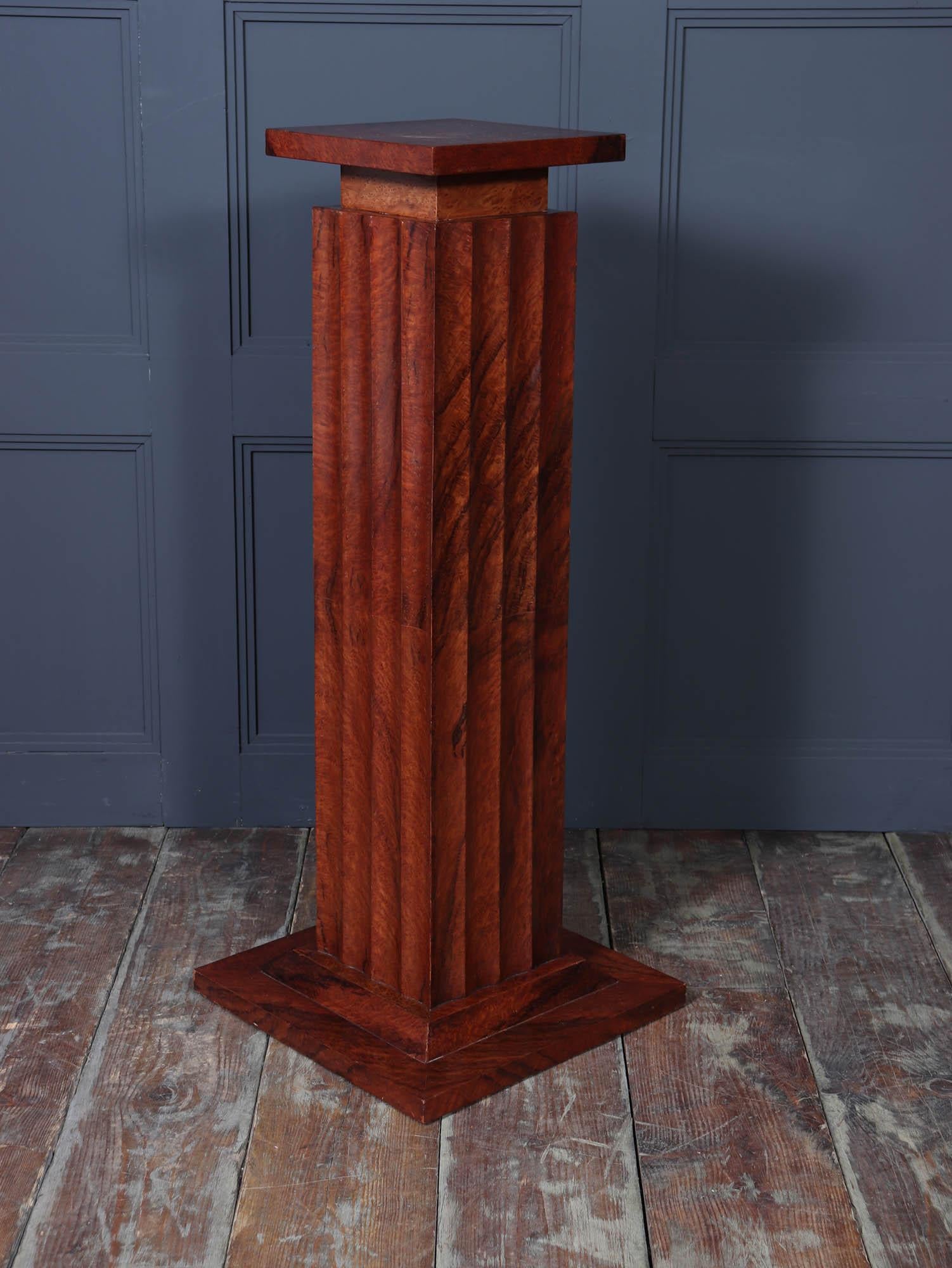 French Art Deco Fluted Thuya Column For Sale 8