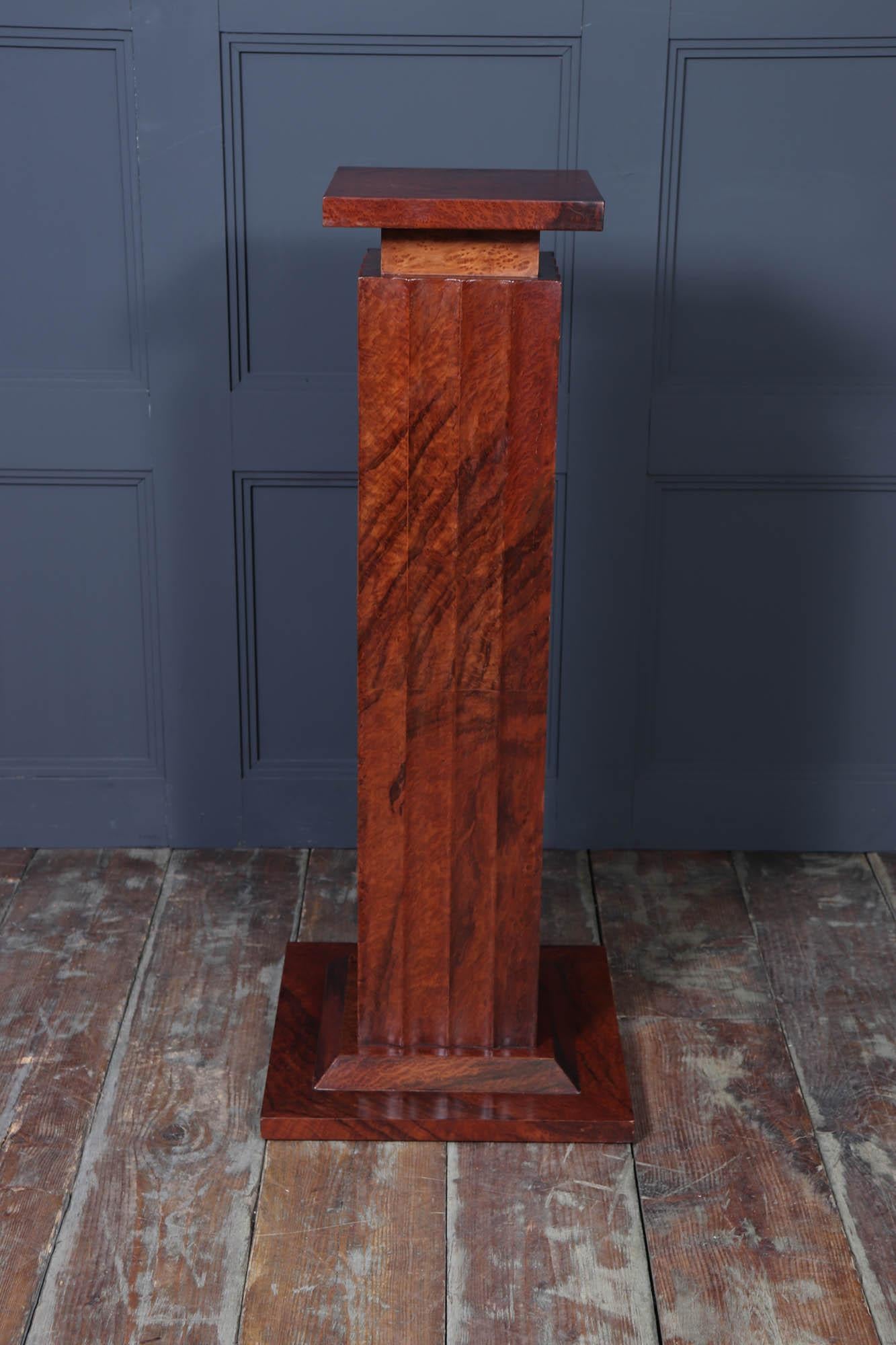 French Art Deco Fluted Thuya Column For Sale 9