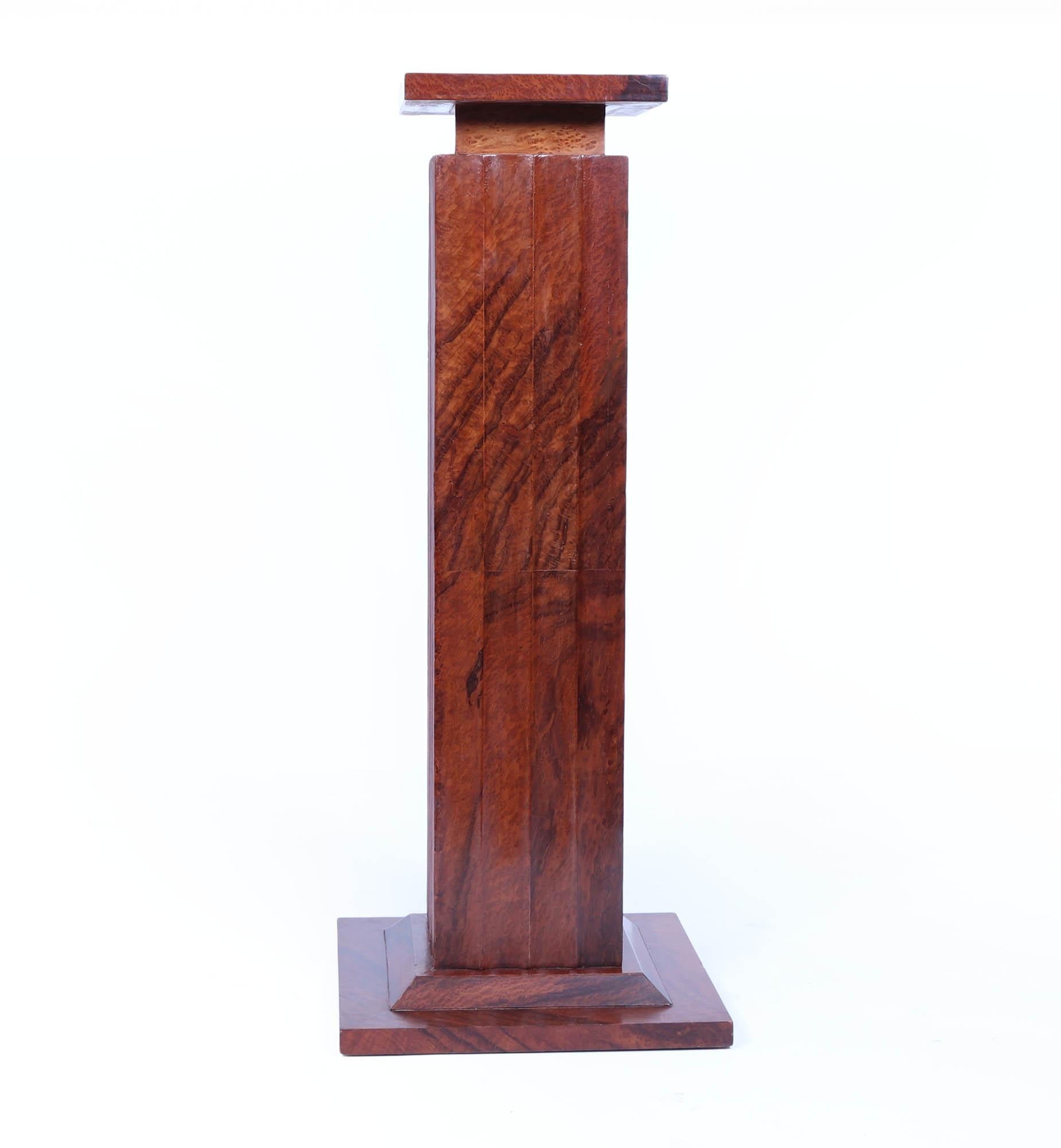 French Art Deco Fluted Thuya Column In Good Condition For Sale In Paddock Wood Tonbridge, GB