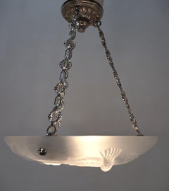 French Art Deco Flying Bird and Fish Chandelier #3   2 in stock