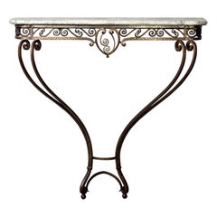 Used French Art Deco for Forge Wall-Mounted Console