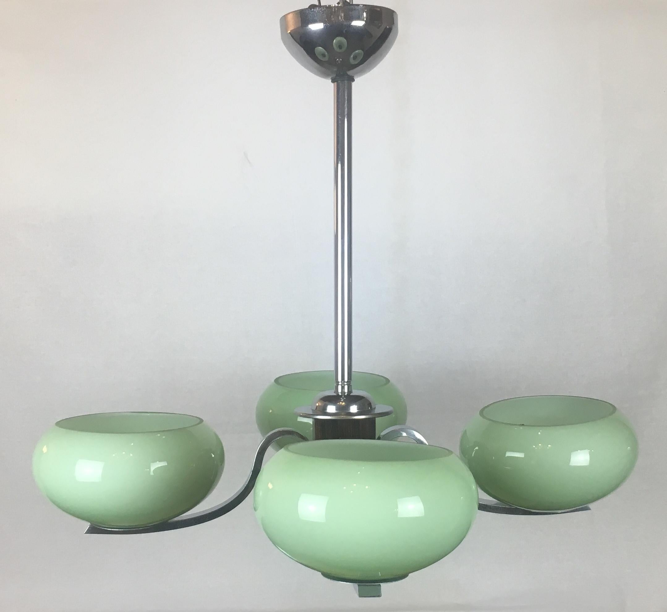French Art Deco Four-Arm Chandelier or Pendant 2