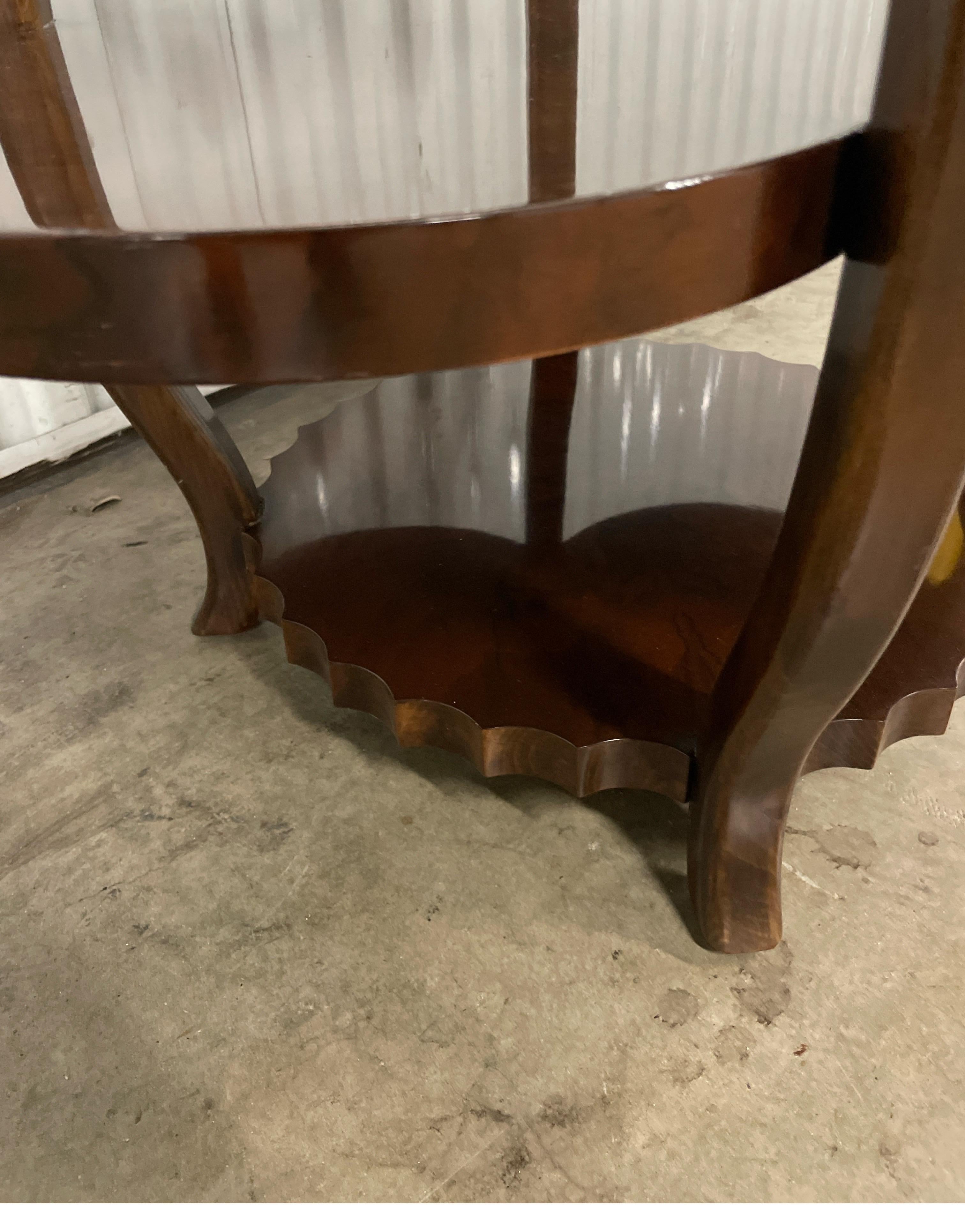 Rosewood French Art Deco Four Leaf Clover Side Table by Jules Leleu