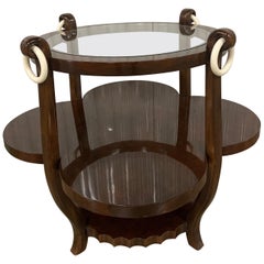 French Art Deco Four Leaf Clover Side Table by Jules Leleu