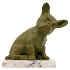 French Art Deco French Bulldog Sculpture, circa 1925