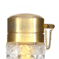 French Art Deco Frosted Glass Perfume Atomizer