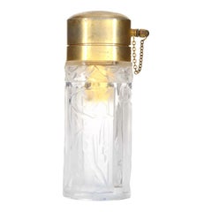 French Art Deco Frosted Glass Perfume Atomizer