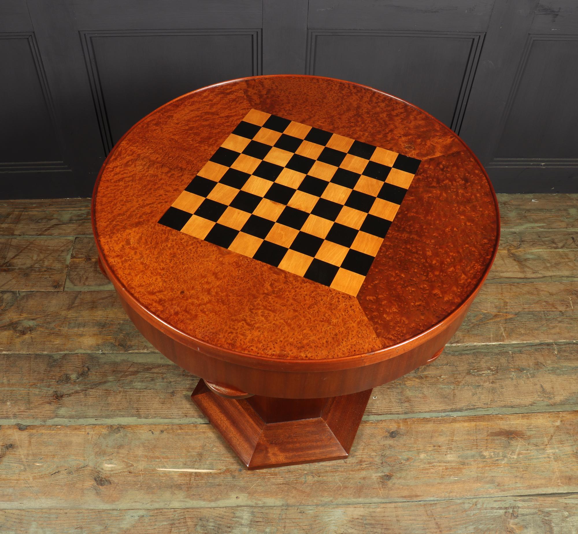 French Art Deco Games Table, c1920 1