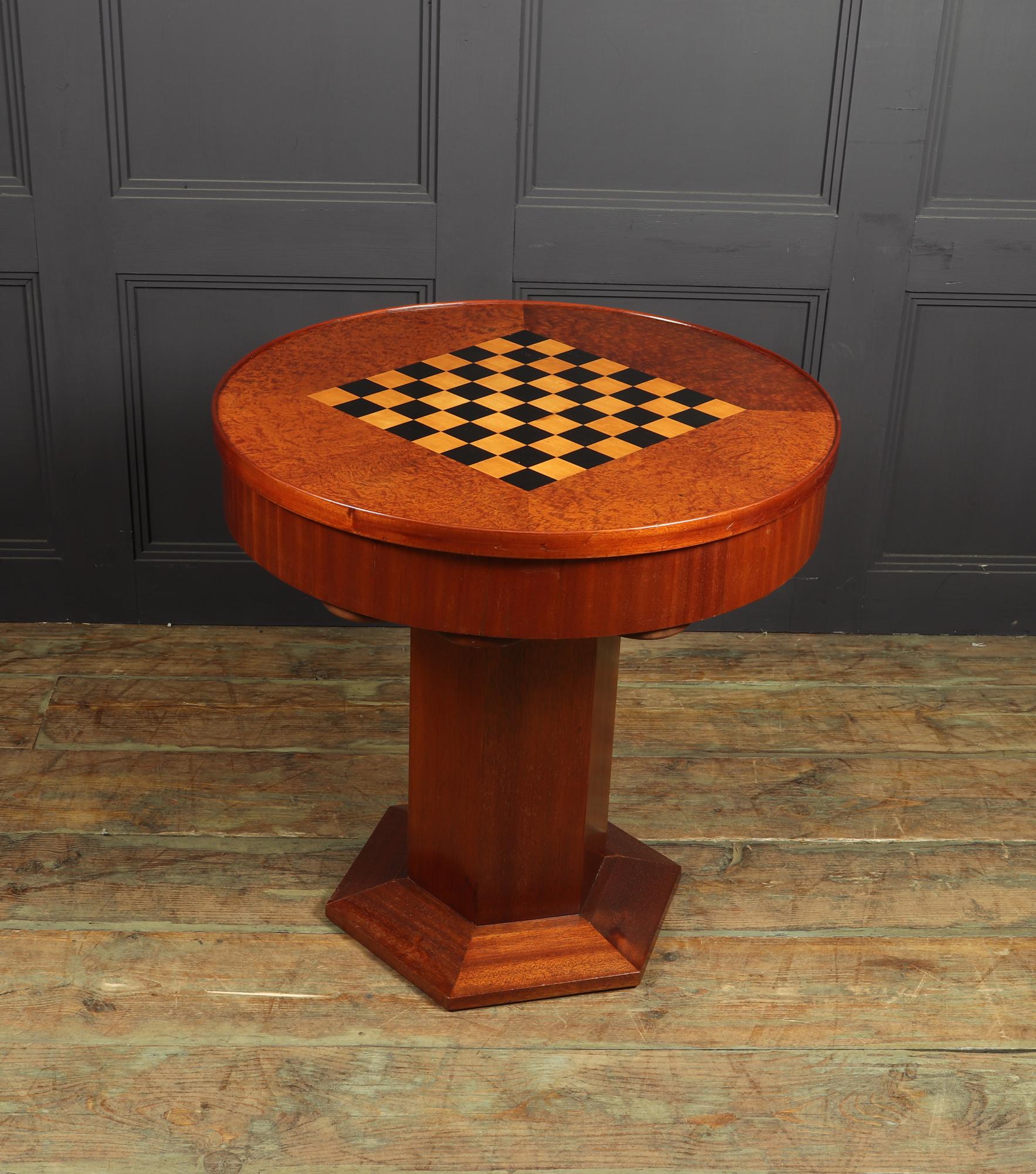 French Art Deco Games Table, c1920 2