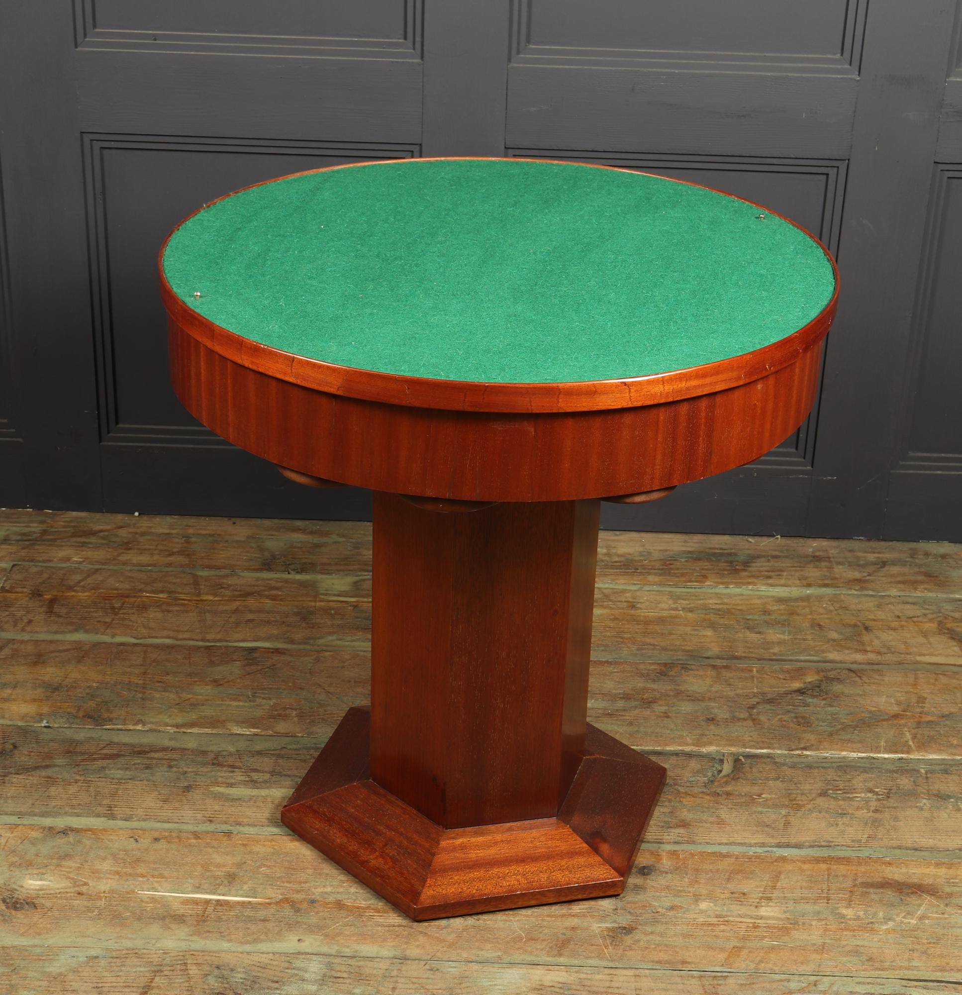 French Art Deco Games Table, c1920 4