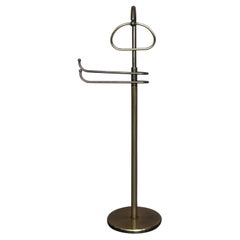 Appendiabiti da terra in ottone per gentiluomini in stile Art Déco francese o valet muti