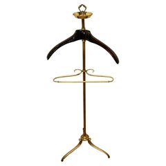 French Art Deco Gentleman’s Floor Standing Brass Suit Hanger or Dumb Valet