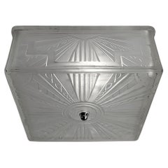 French Art Deco Geometric Flush Mount by Genet Michon