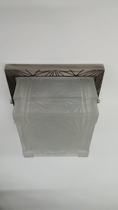 French Art Deco Geometric Flush Mount or Sconces