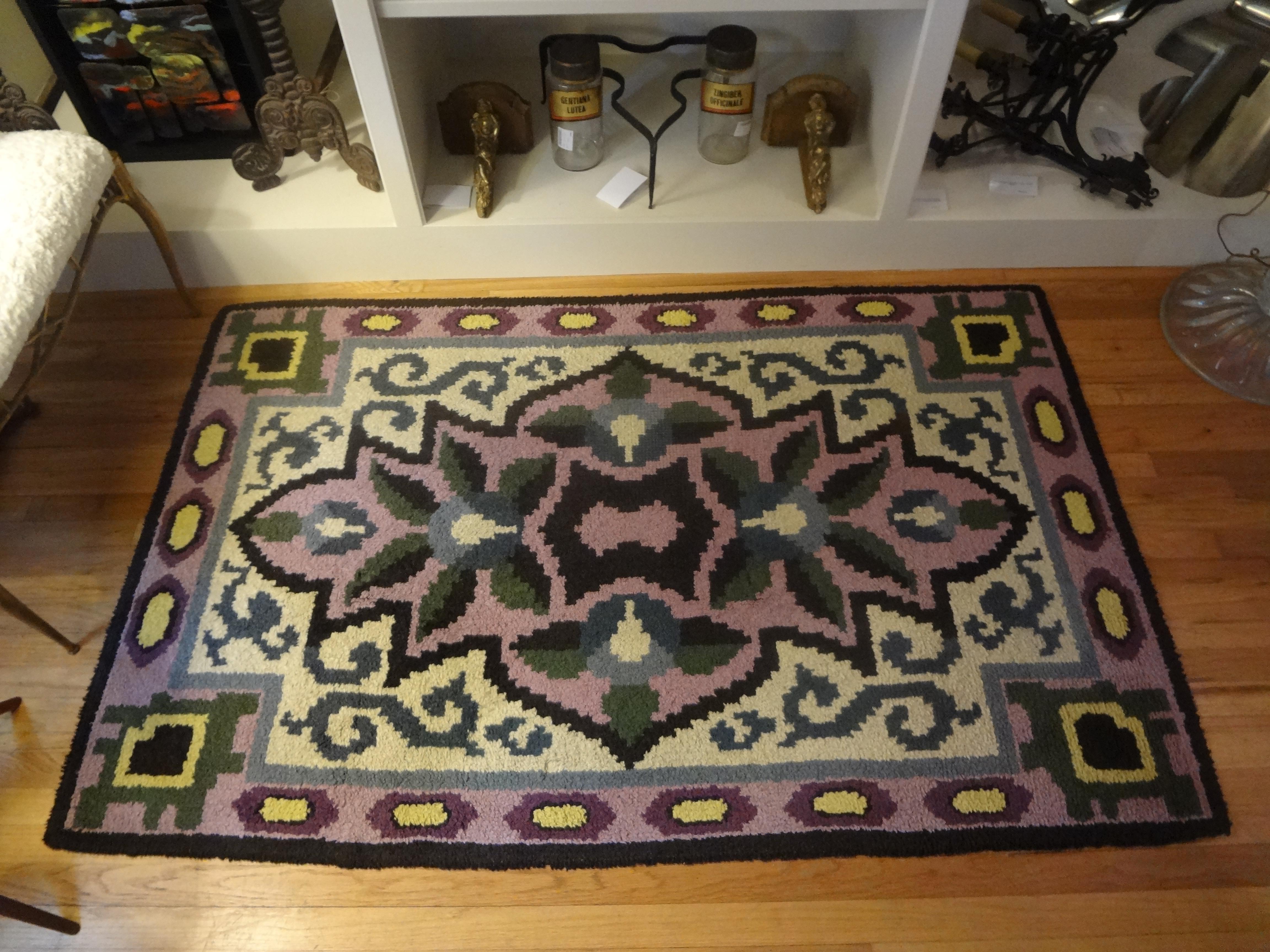 French Art Deco Rug in the Style of Jules Leleu For Sale 2