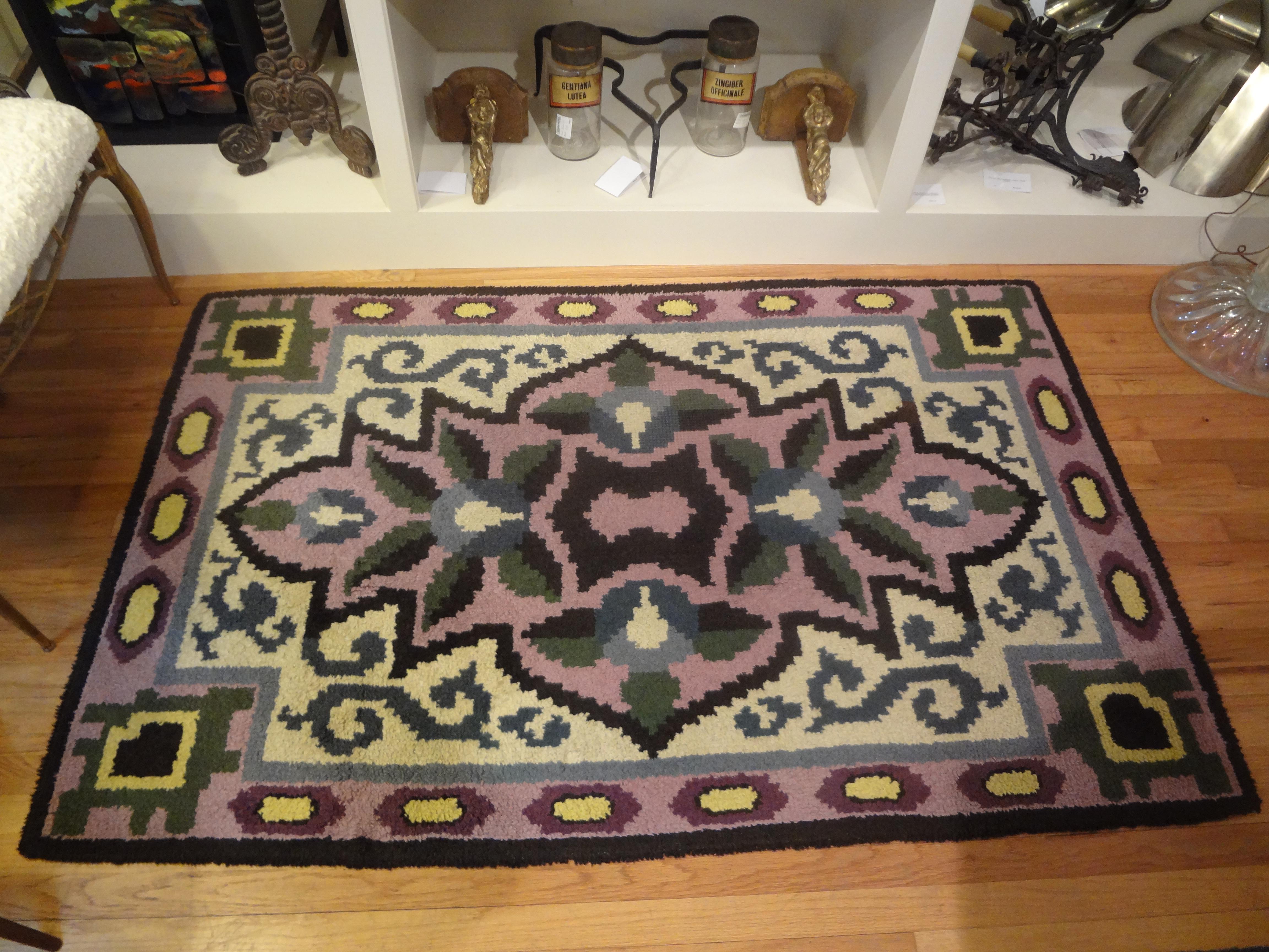 French Art Deco Rug in the Style of Jules Leleu For Sale 6