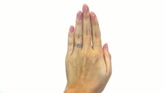 French Art Deco GIA 2.12 Carat Emerald Cut Diamond Platinum Engagement Ring
