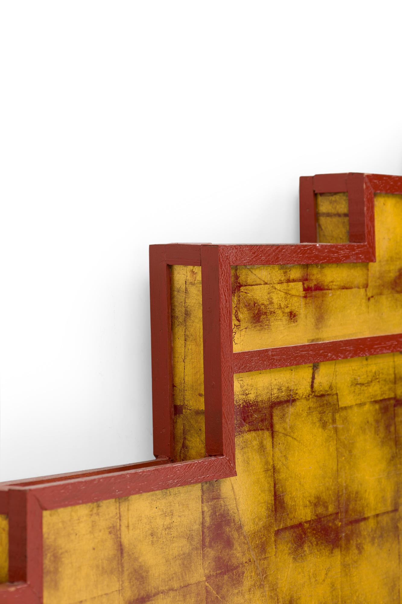 French Art Deco Gilt King Sized Headboard For Sale 3