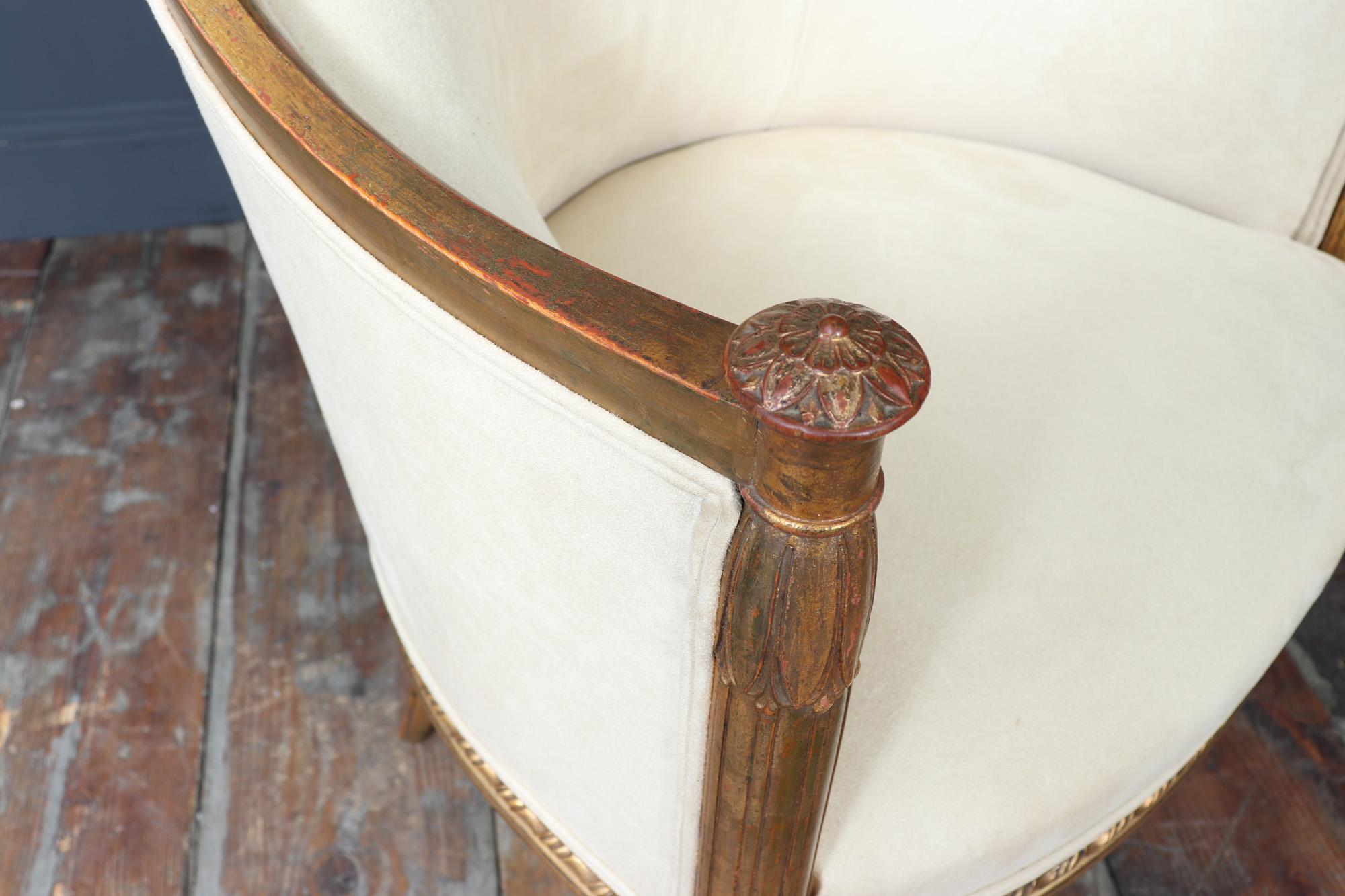 French Art Deco Gilt-wood Arm chair 7