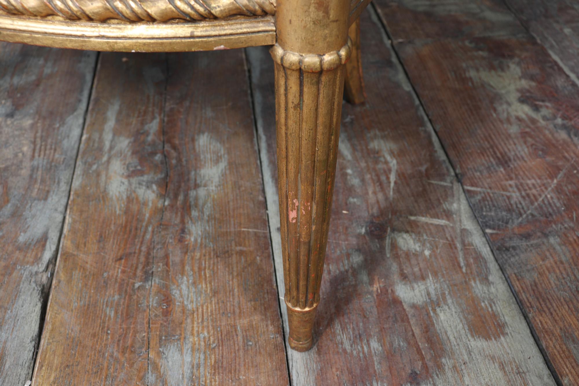 French Art Deco Gilt-wood Arm chair 10