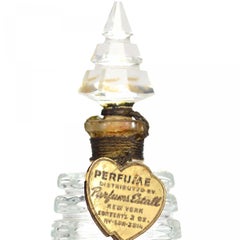 French Art Deco Glass Perfume Bottle