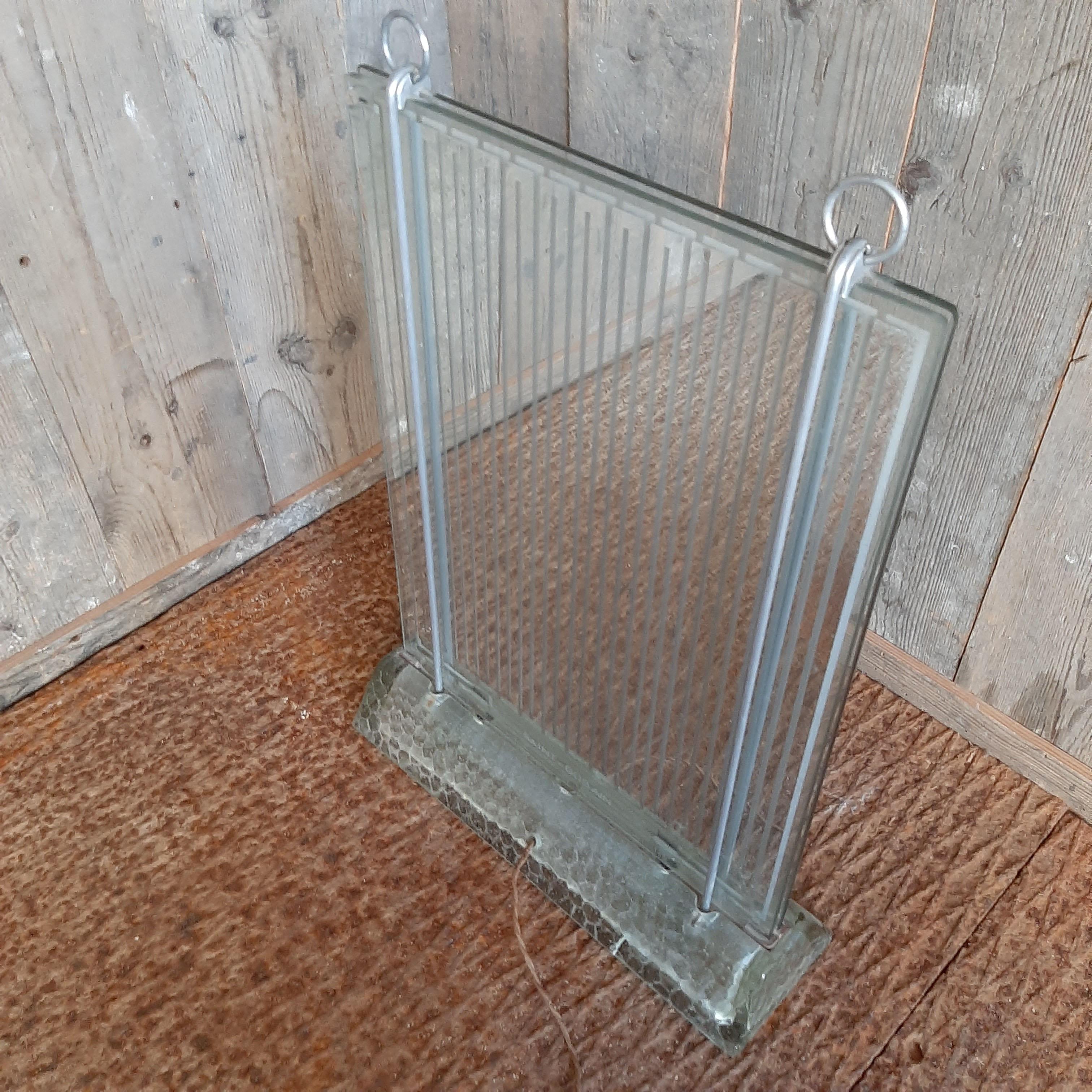 Mid-20th Century French Art Deco Glass Radiator by Rene Coulon for Saint Gobain For Sale