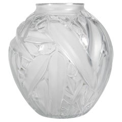 Vintage French Art Deco glass vase by Dieupart 