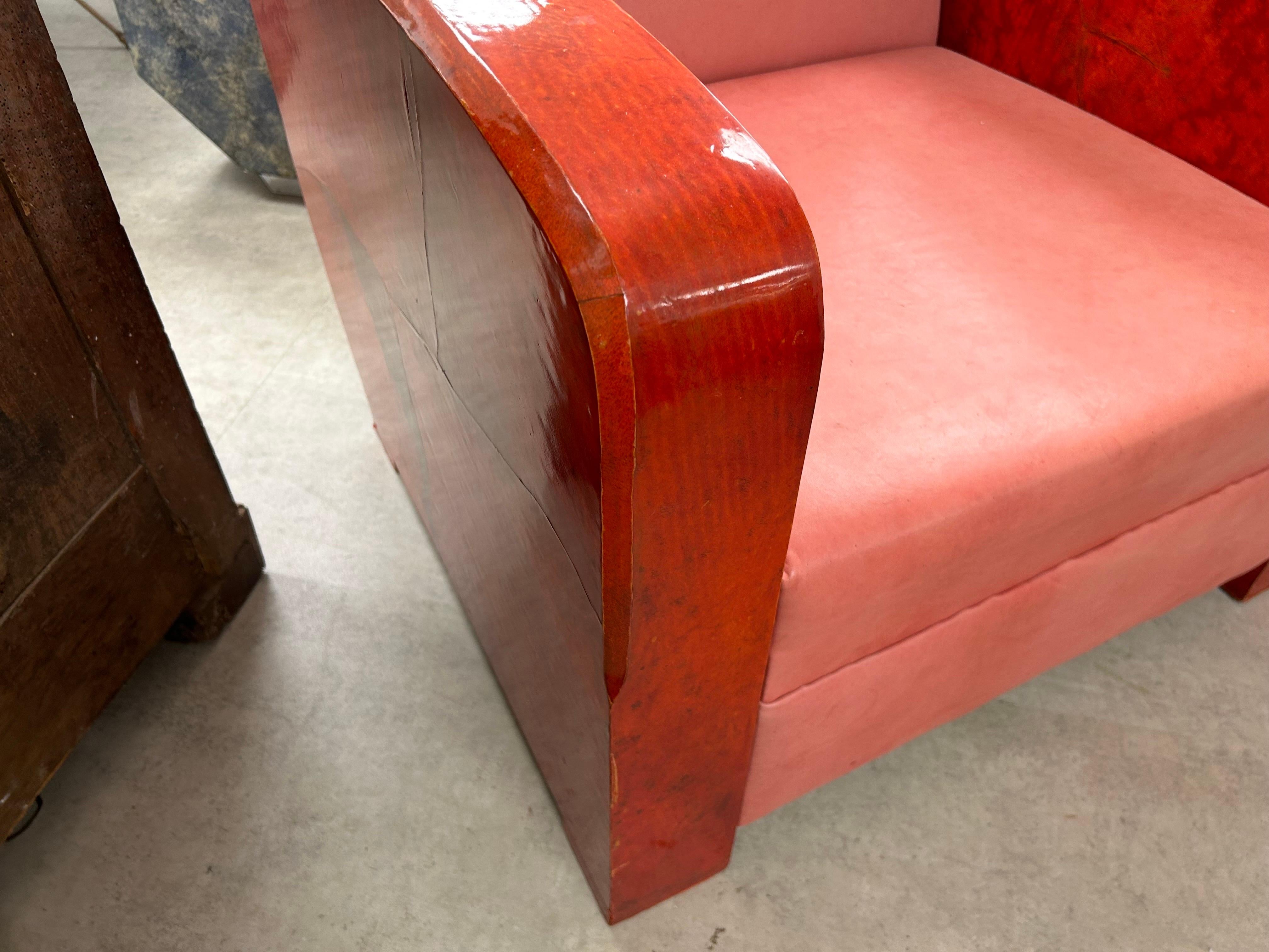 Chaise longue en peau de chèvre, Art déco français, Andre Arbus Attribué en vente 4
