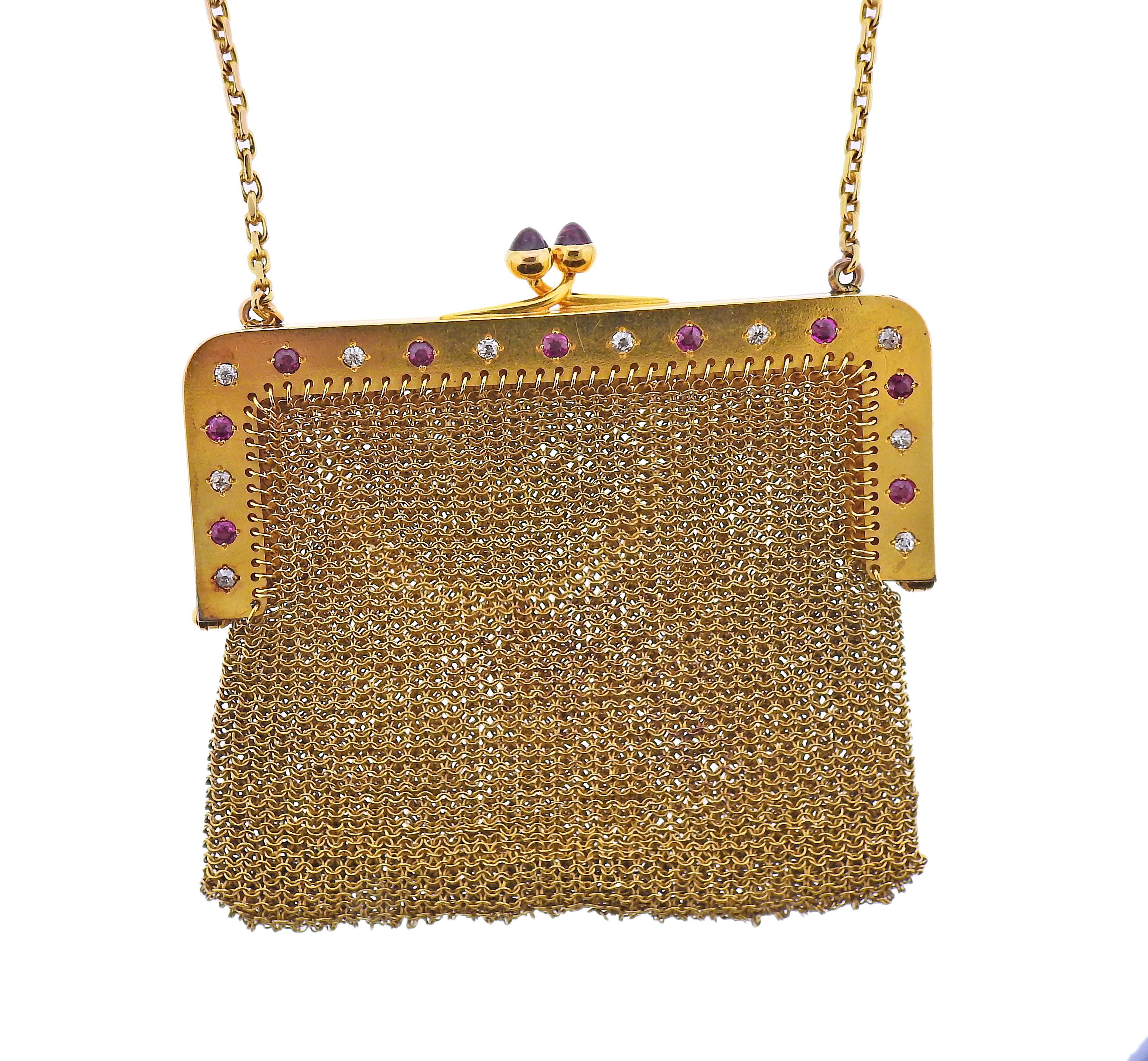 gold mesh purse antique