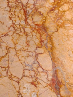 French Art Deco Golden Commode With Marble Top, 20th Century