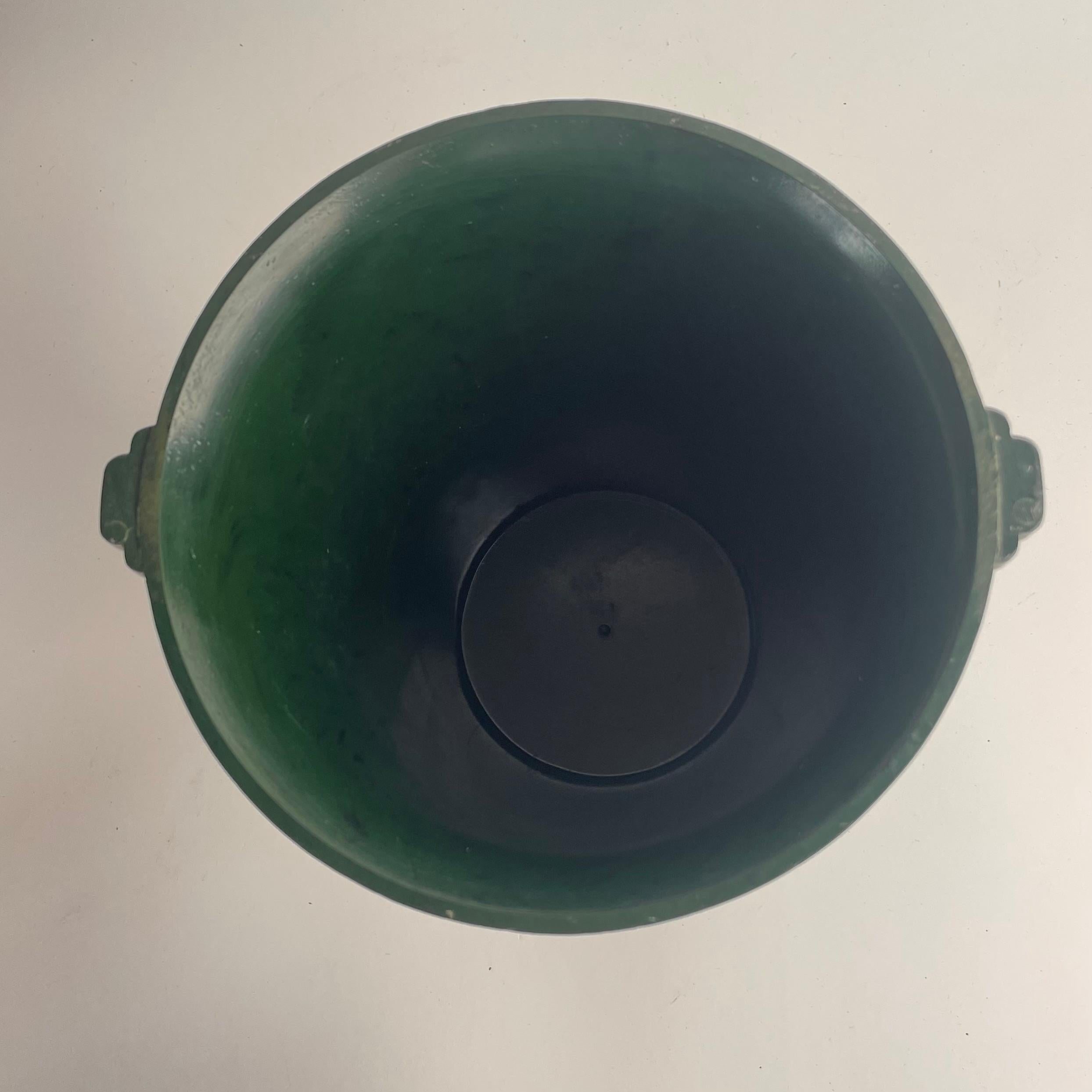 Französischer Art Deco Weinkühler aus grünem Bakelit, 1930er Jahre im Angebot 6