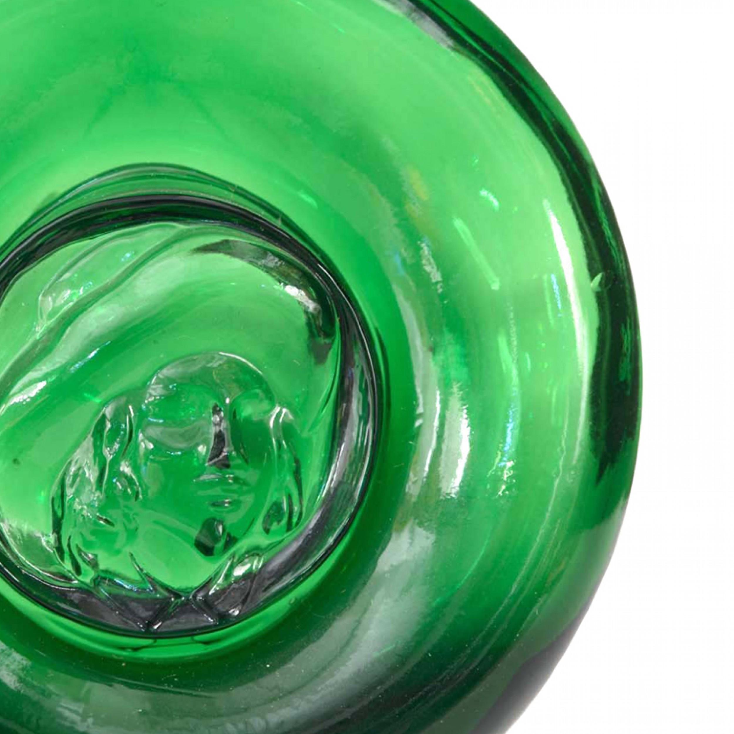 Französische Art Deco Grünglas-Parfümflasche im Zustand „Gut“ im Angebot in Queens, NY