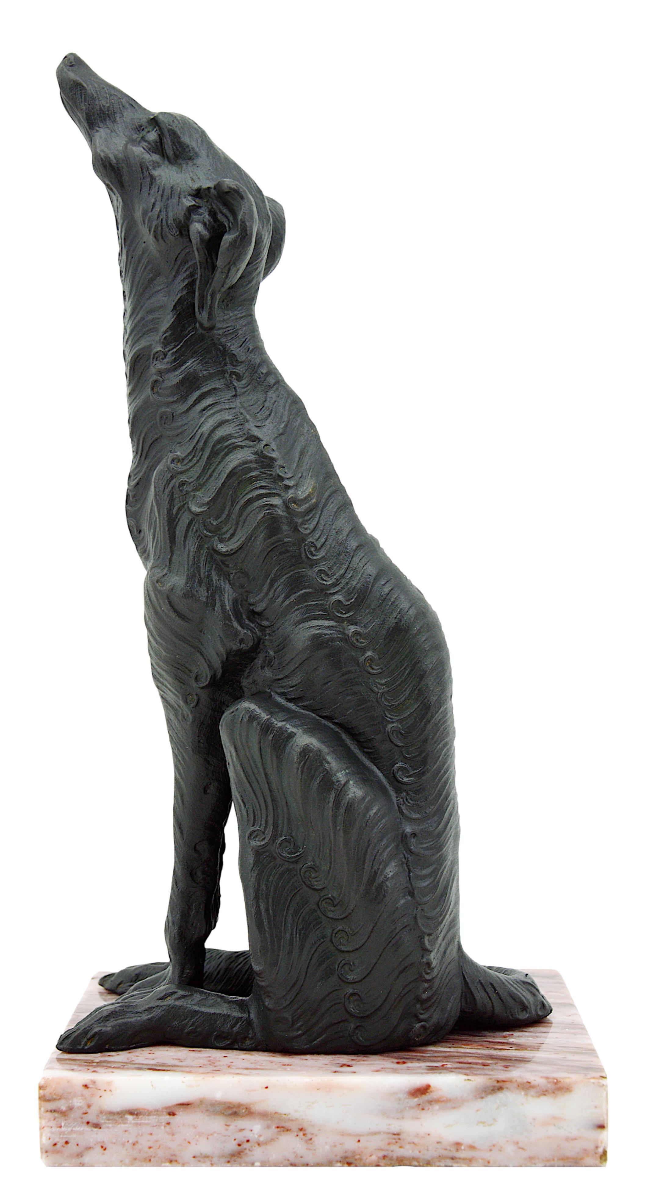 French Art Deco Greyhound Bookends, 1920s 1